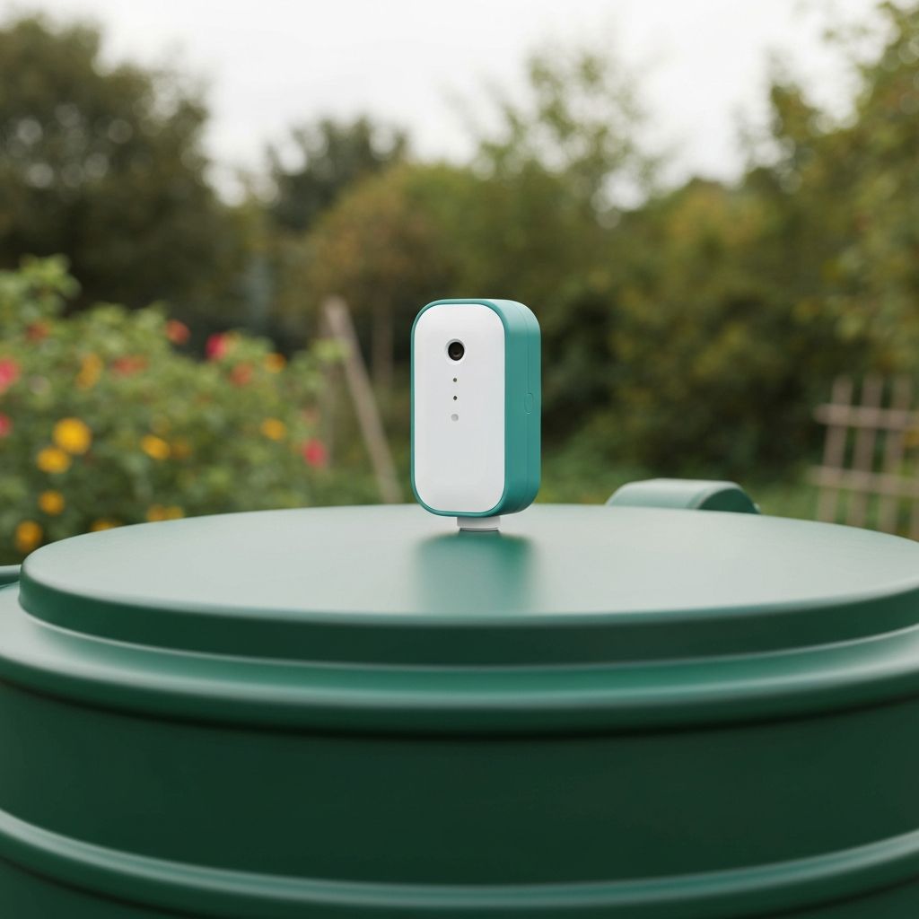 AquaTrack sensor mounted on a water tank